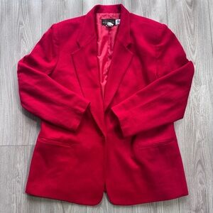 Requirements Bold Red Tailored Blazer Jacket